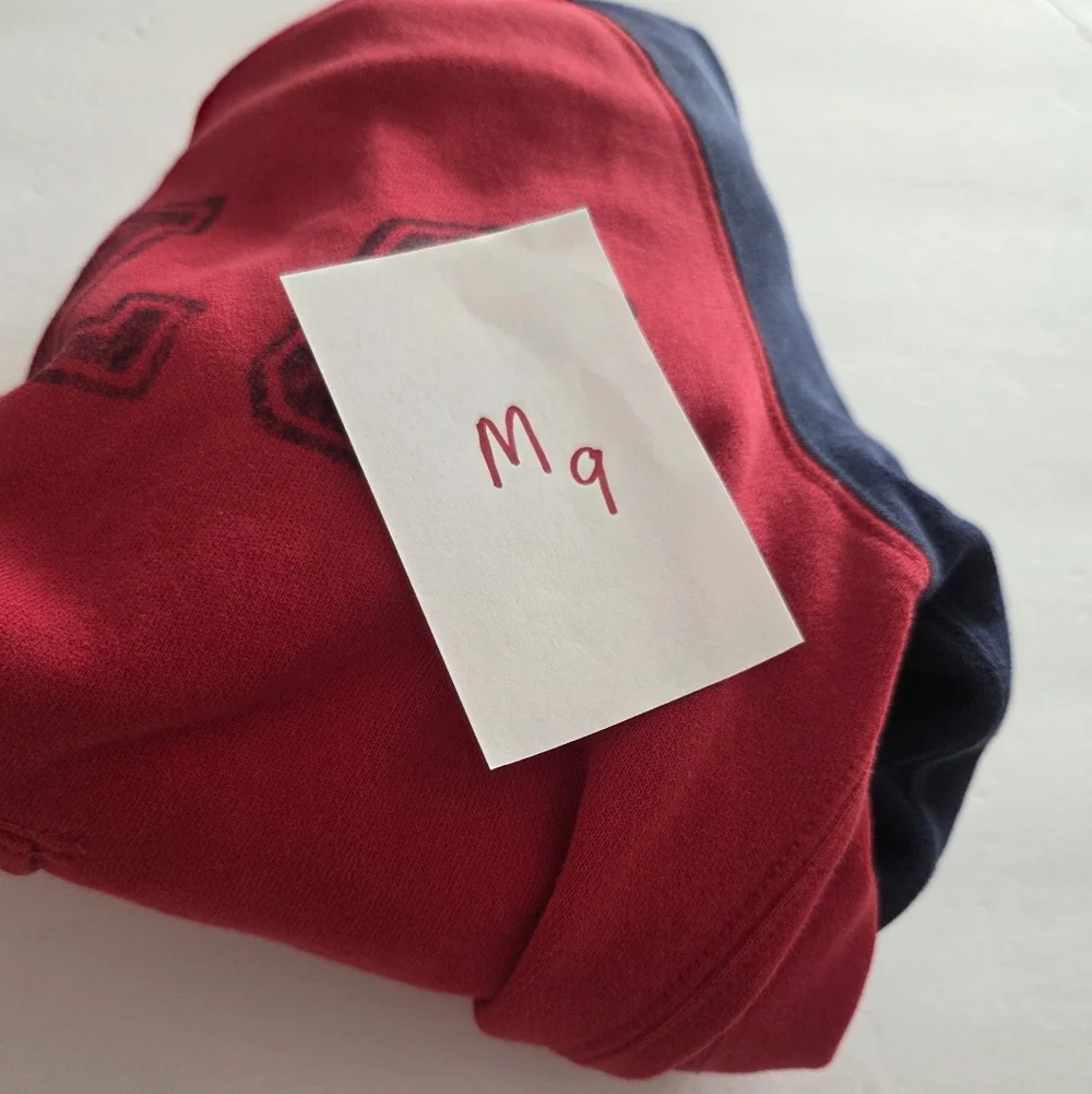 Ralph Lauren Kids Red and Navy Hoodie Sz.S (8)